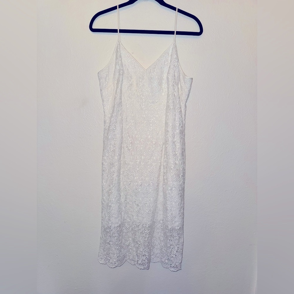 Elegant White Lace Slip Dress